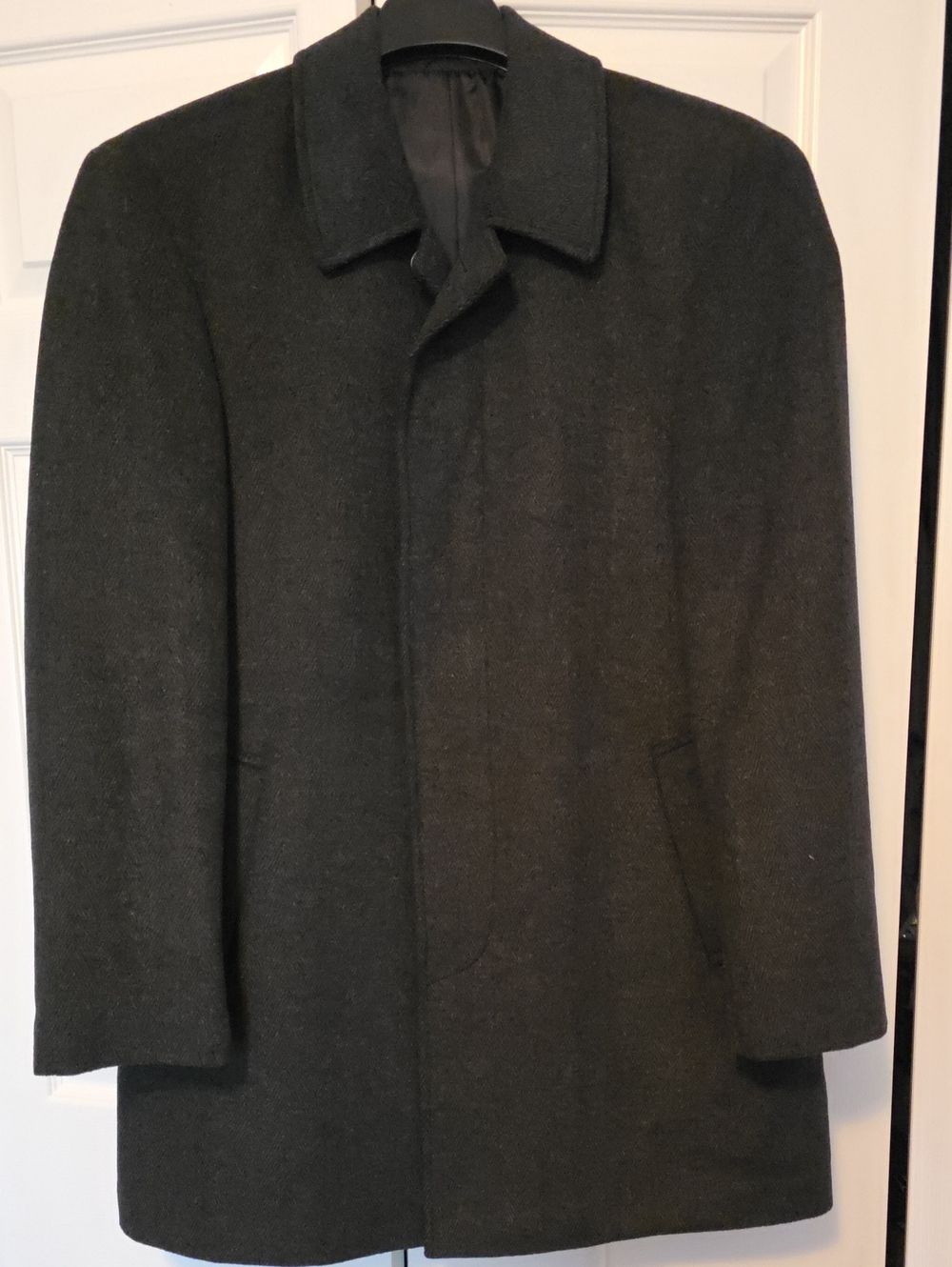 Lauren Ralph Lauren Dark Gray Wool Blend Pea Coat